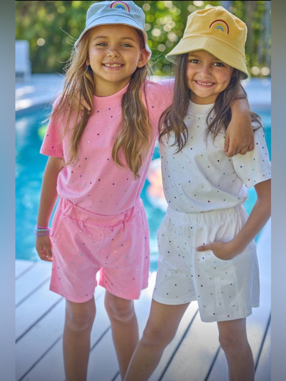 Lola + The Boys Pink Rhinestone Set